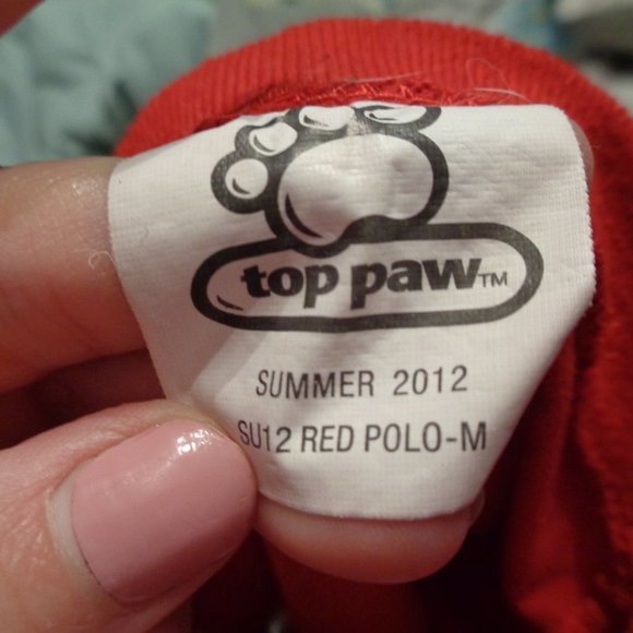 Top Paw Dog Red Polo Size Medium - Picture 7 of 9